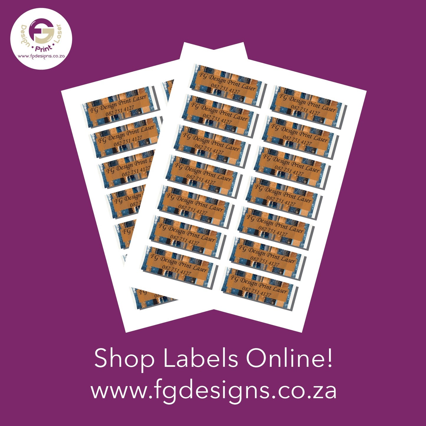 Name Labels - FG Design • Print • Laser