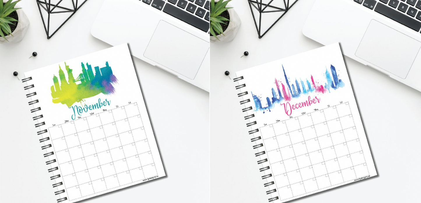 Wanderlust Monthly Planner Printable